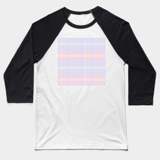 Pastel Aesthetic Iagan 2 Hand Drawn Textured Plaid Pattern Baseball T-Shirt